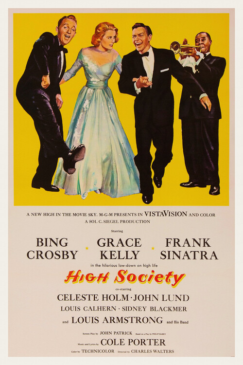 Poster High Society with Bing Crosby, Grace Kelly & Frank Sinatra