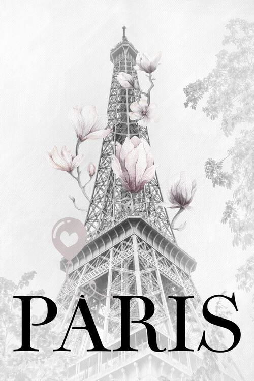 Juliste Magnolia Eiffel Tower
