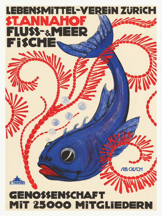 Canvas Print River & Sea Fish (Food Association Zurich) - Sebastian Oesch