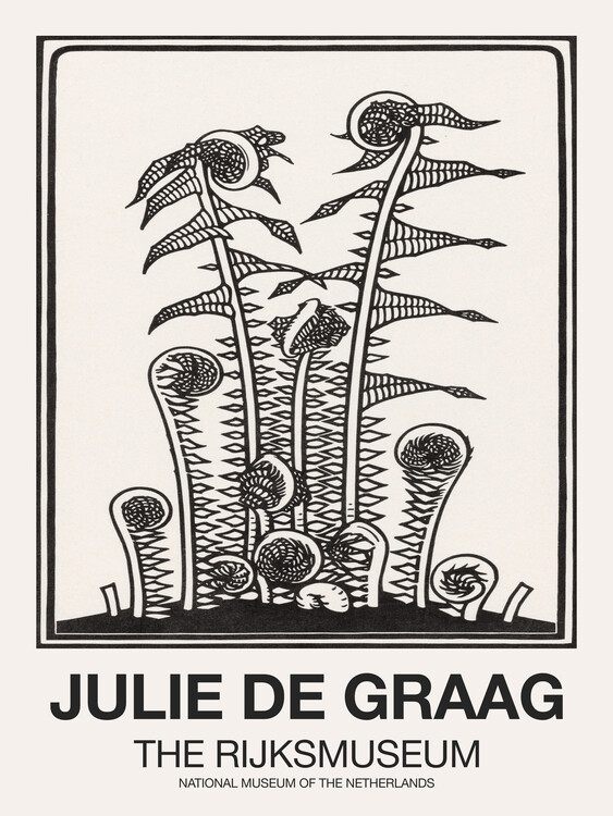 Poster The Fern (Graphic Black)  - Julie De Graag
