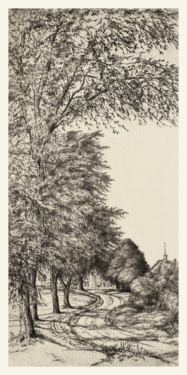 Bild auf Leinwand Brooklyn Etchers (Vintage Tree Etching) - Ernest Haskell