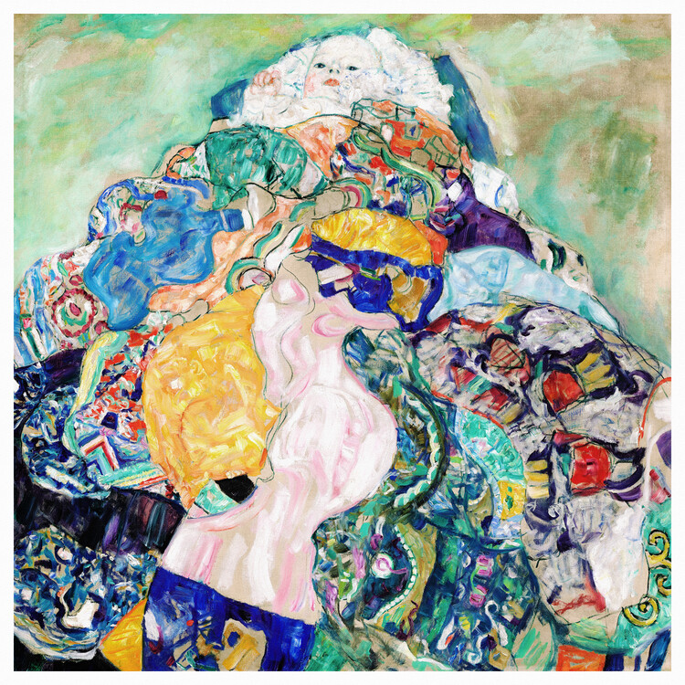 Levně Plakát, Obraz - Baby (Cradle) - Gustav Klimt, 40 × 40 cm