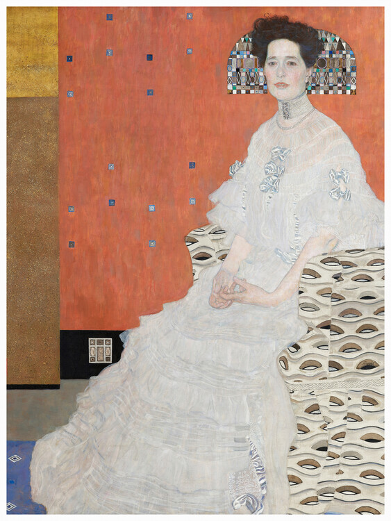 Levně Plakát, Obraz - Portrait of Fritza Riedler (1906), Gustav Klimt, 30 × 40 cm
