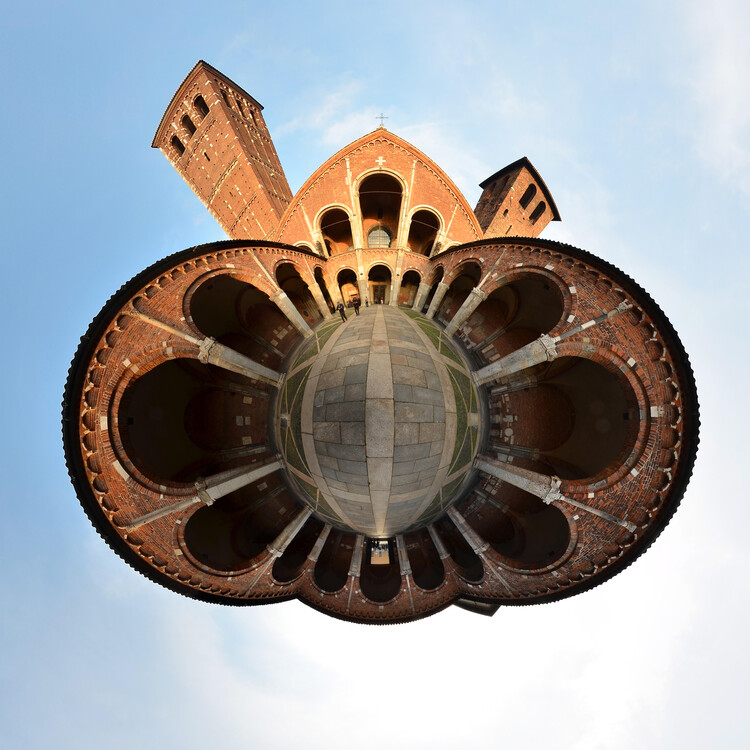 Poster Sant'Ambrogio Basilica church, Milan, Italy