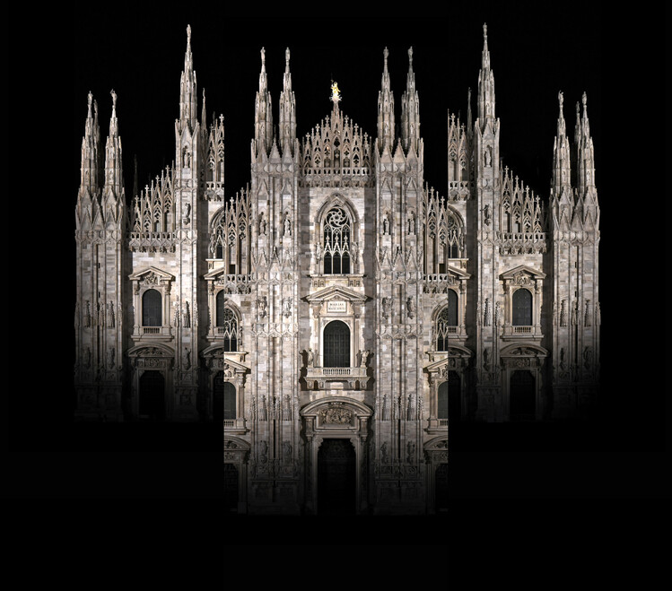 Poster Duomo di Milano, Milan, Italy,  3 split canvas version