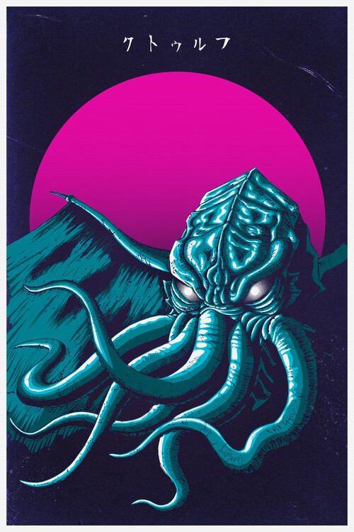 Plakat Cthulhu under the moon
