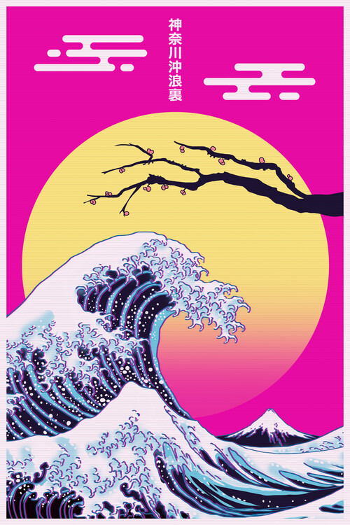 Plakat Great wave under the sun