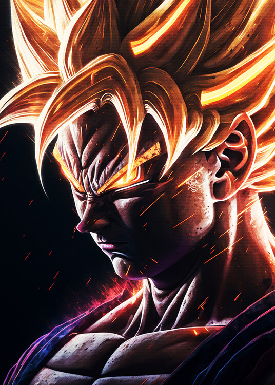Canvas Print Aura Saiyan Effect