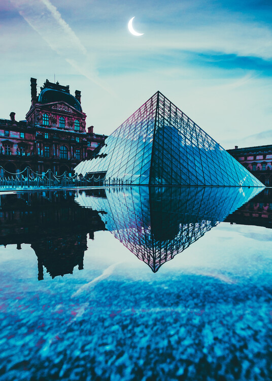 Poster Paris France City - Retro City Art Illustration