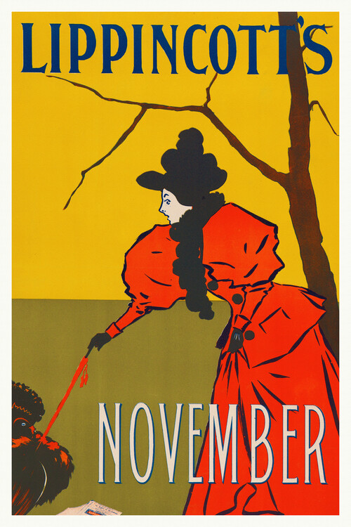 Poster Lippincott's November Edition, 1895 - William Carqueville