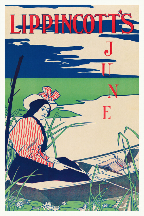 Poster Lippincott's June Edition, 1895 - William Carqueville