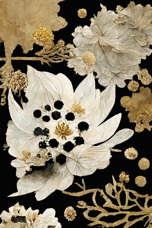 Levně Plakát, Obraz - Beige Dry Flowers, Treechild, 26.7 × 40 cm