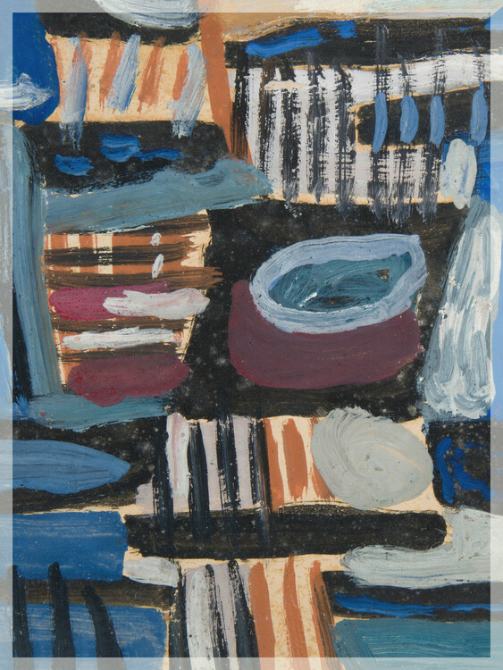 Poster Abstract Composition (Blue / Orange / Black) - Sasza Blonder