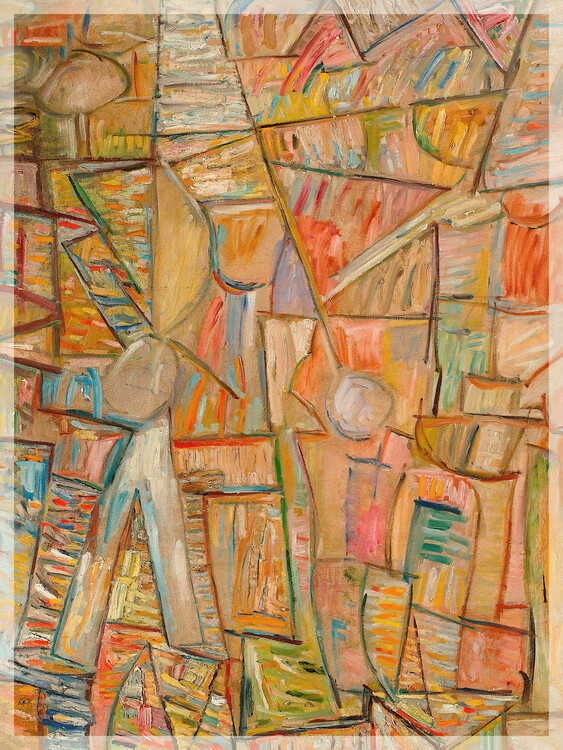 Poster Abstract Composition (Vivid Autumn Tones) - Sasza Blonder