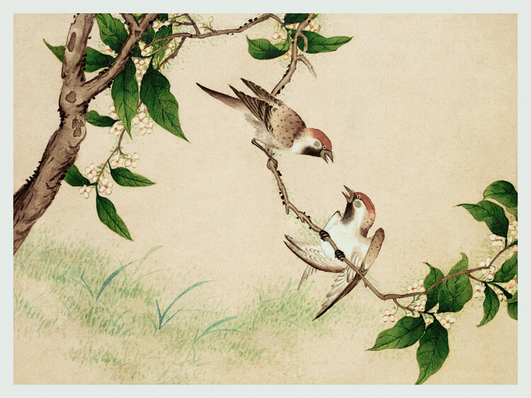 Poster Gossiping Sparrows