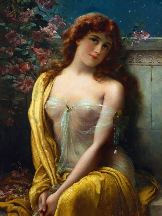 Poster Starlight (Vintage Female Portrait) - Emile Vernon