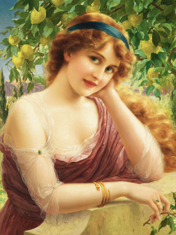 Canvas Print Beauty beneath the Lemon Trees (Female) - Emile Vernon