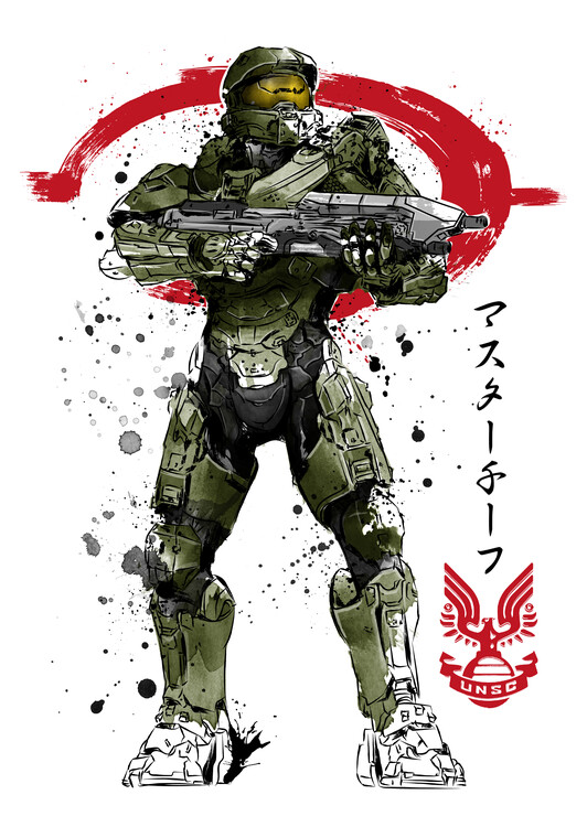 Αφίσα Master Chief Watercolor
