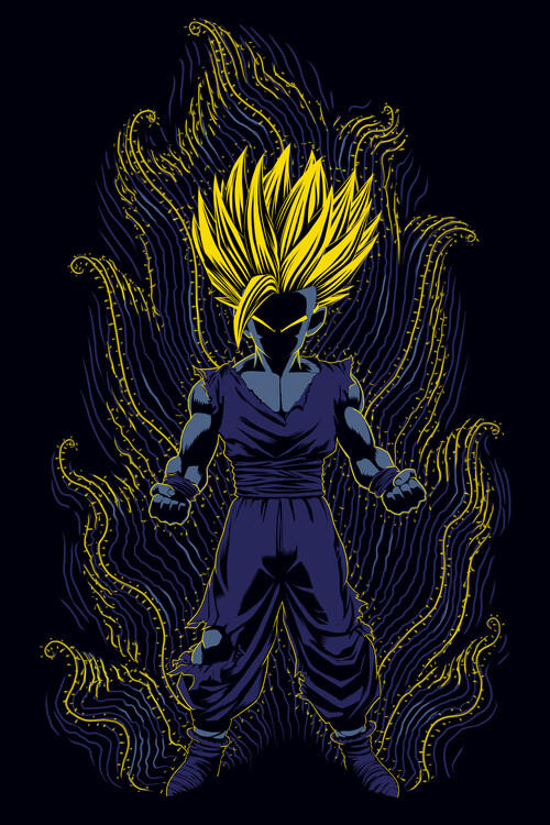 Obraz na płótnie Post-impressionist Little Saiyan