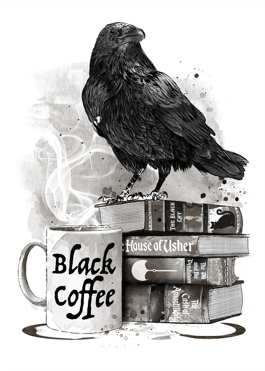Poster Coffee, Raven and Poe