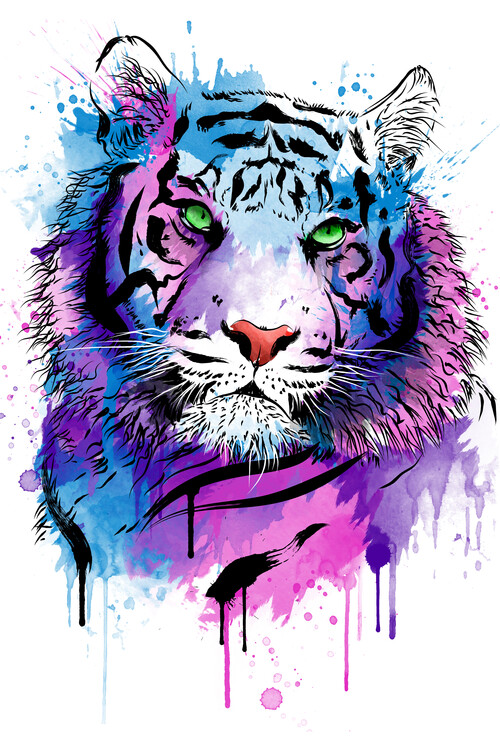 Poster Tiger watercolor