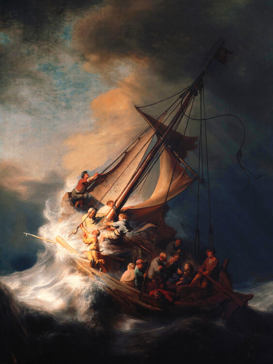 Canvas Print The Storm on the Sea of Galile