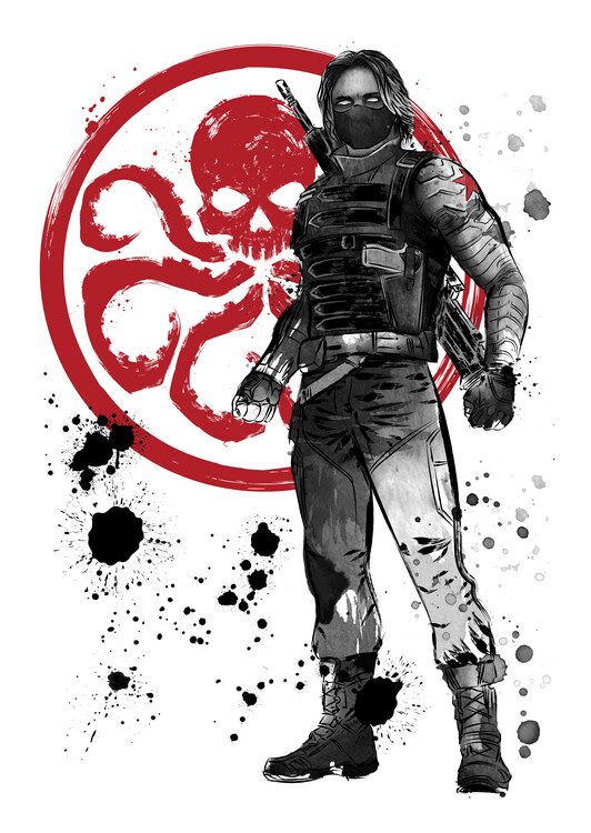 Poster Winter soldier sumi e
