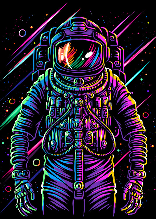 Póster Vintage astronauts