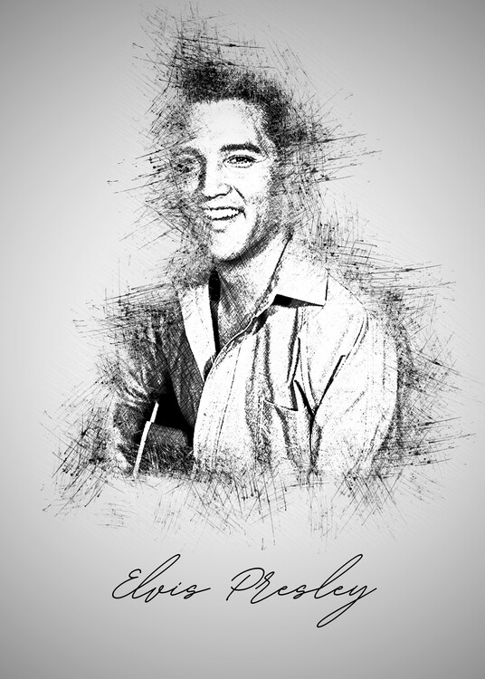 Poster Elvis Sketch