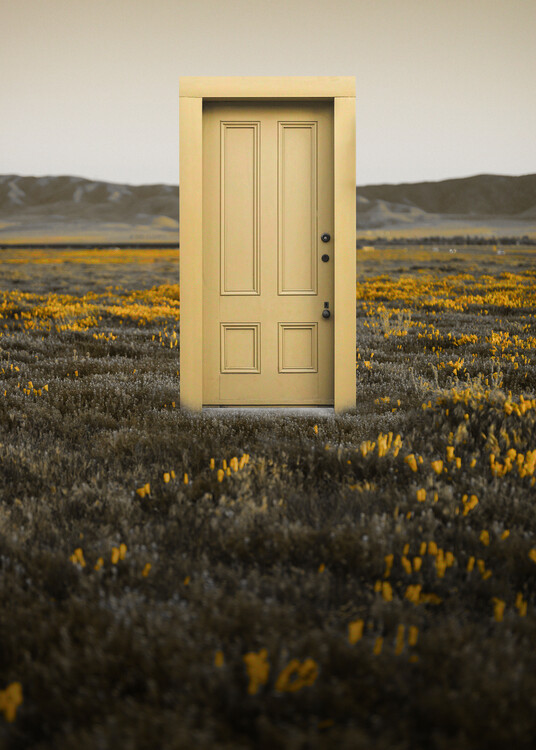 Poster yellow door