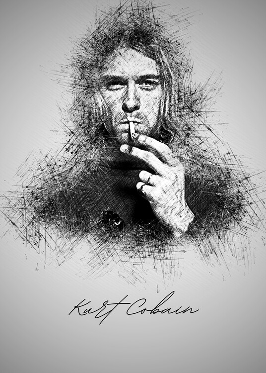 Poster K. Cobain Sketch