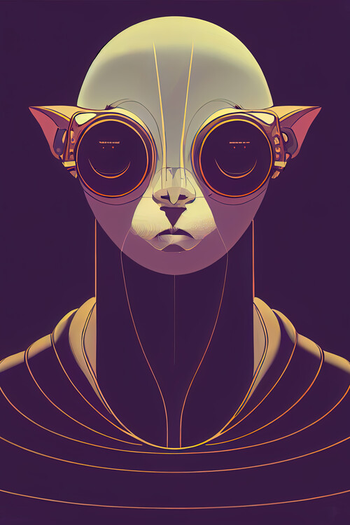 Poster Cyberpunk sphinx cat