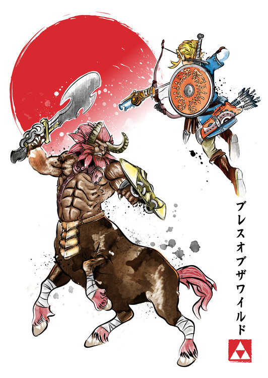 Plakat Battle in Death Moountain watercolor