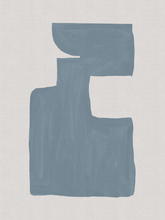 Plakat Mid Century Blue III