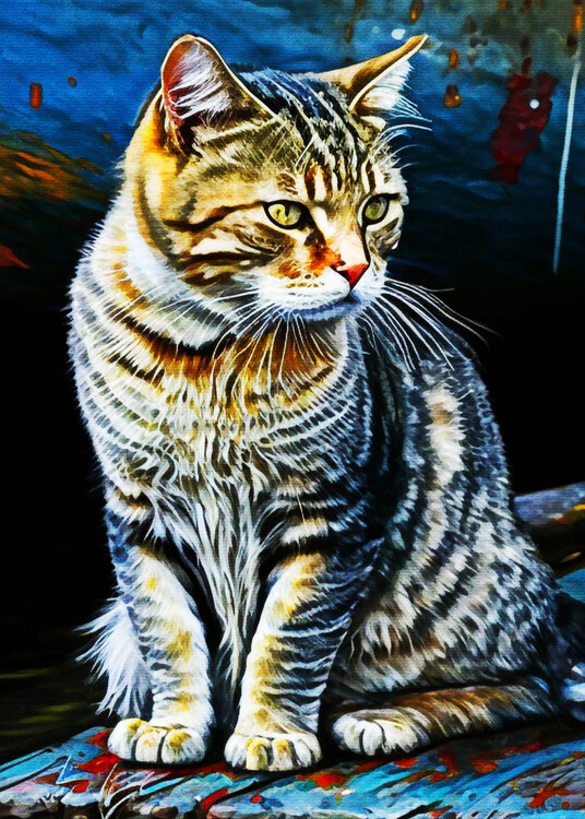 Poster Paint Cat