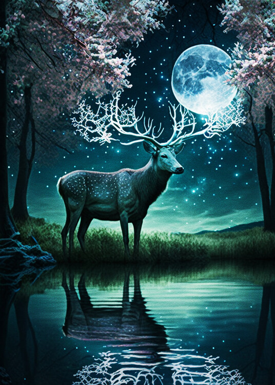 Poster Deer In Forest