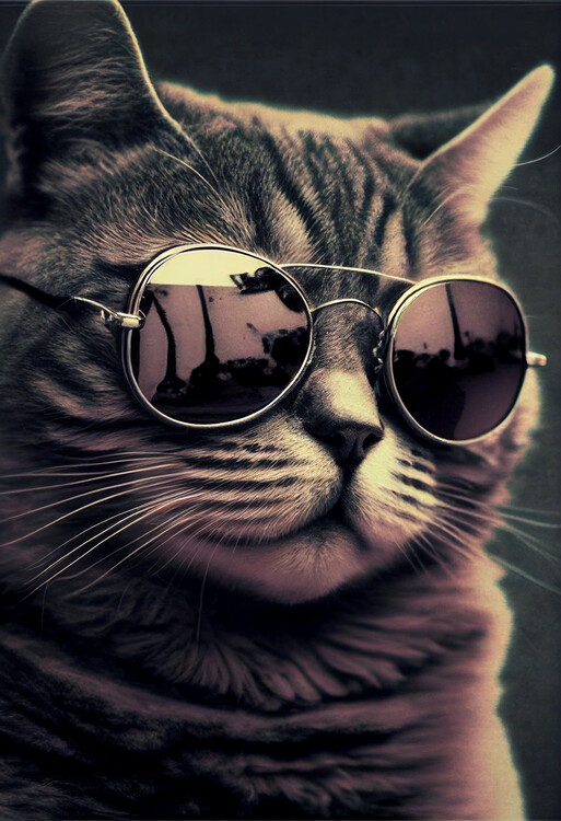 Poster Cool Cat with sunglasses