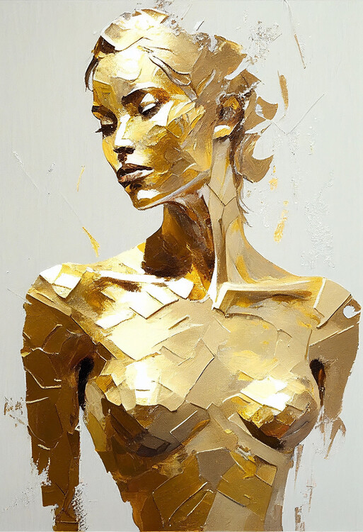 Poster Golden woman figure