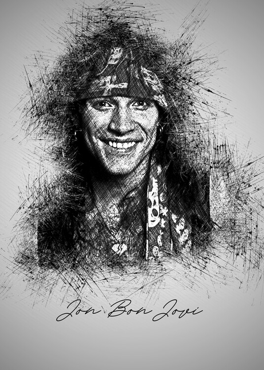 Poster Jon Bon J. Sketch