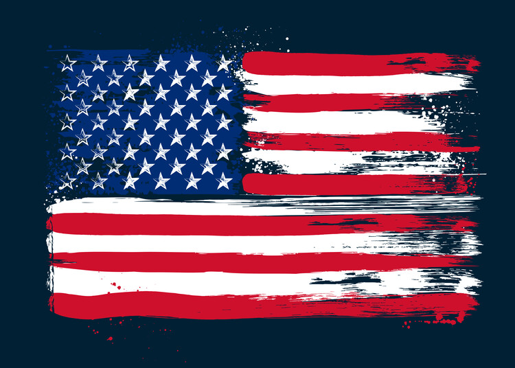 Poster American flag