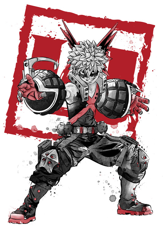 Canvas Print Bakugo sumi e