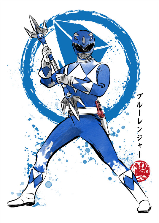 Canvas Print Blue ranger sumi e