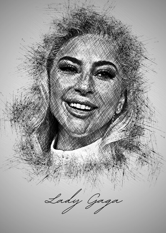 Poster Lady G. Sketch