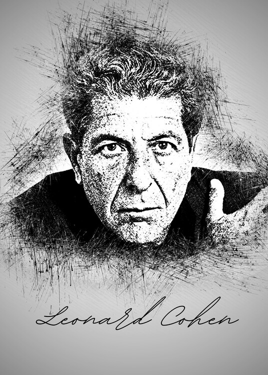 Poster L. Cohen Sketch