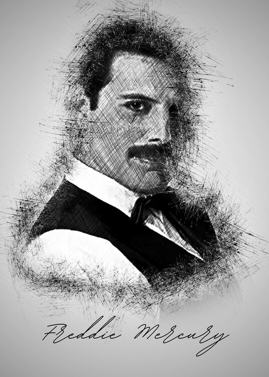 Poster F. Mercury Sketch