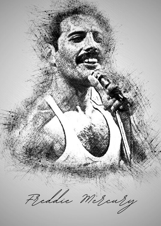 Poster F. Mercury Sketch