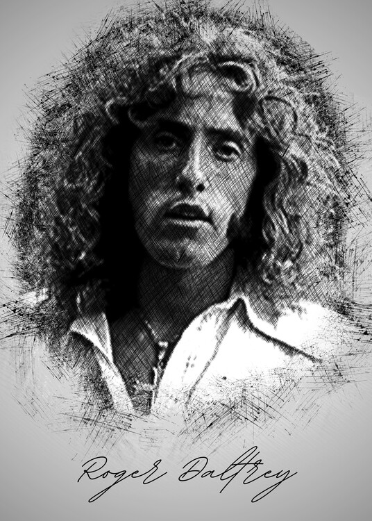 Poster R. Daltrey Sketch