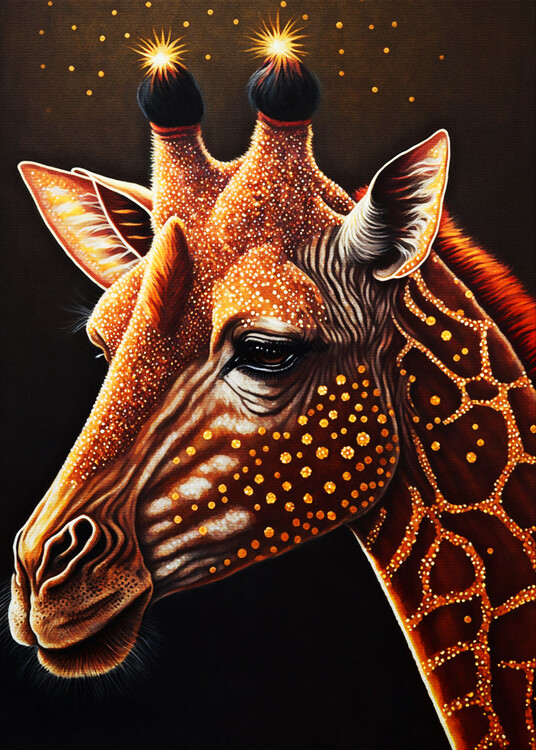 Poster Paint Giraffe
