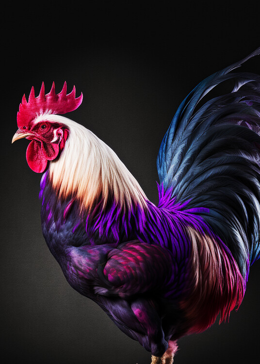 Poster Portrait of a Rooster