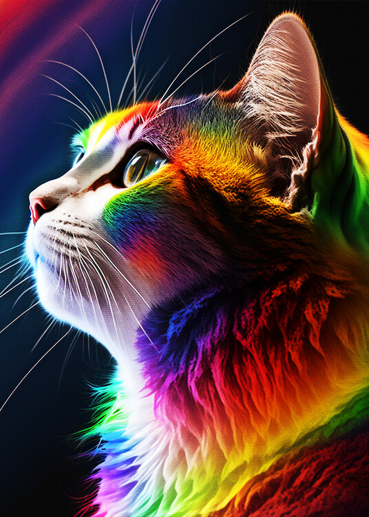 Poster Rainbow Cat